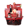 Christmas Delights Wine Gift Basket, Wine Gift Baskets, Gourmet Gift Baskets, Chocolate Gift Baskets, Xmas Gifts, Wine, Cookies, Pretzels, Chocolates, Jam, Popcorn, Chips, Christmas Gift Baskets, US Delivery